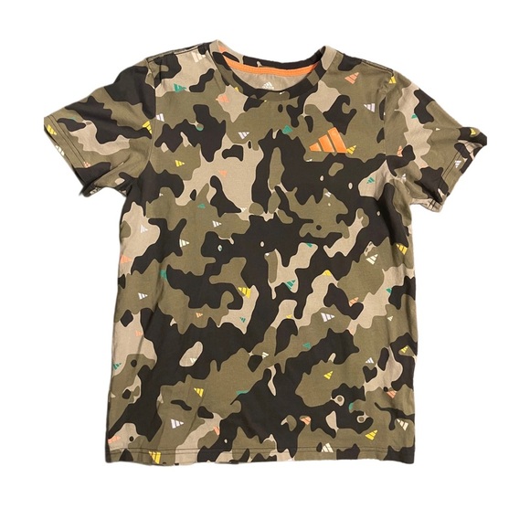 ADIDAS Boy's Kids Camouflage T-Shirt Like New! Size Large L. - Picture 2 of 4